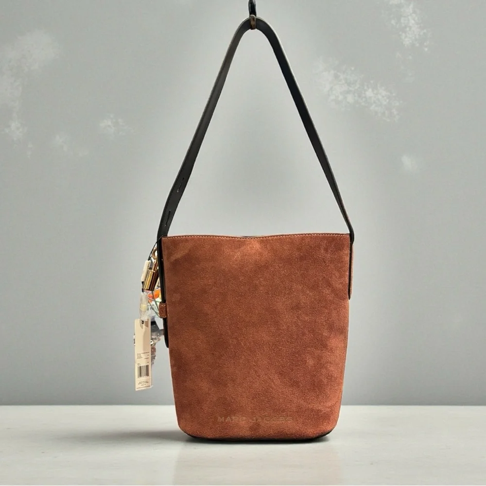 MARC JACOBS Suede Shoulder Bag in Cognac (NWT)